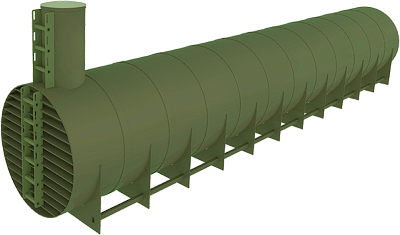 Резервуар (Ёмкость) горизонтальный для наземного монтажа 100 м³ / 4000*4035*9930 мм.